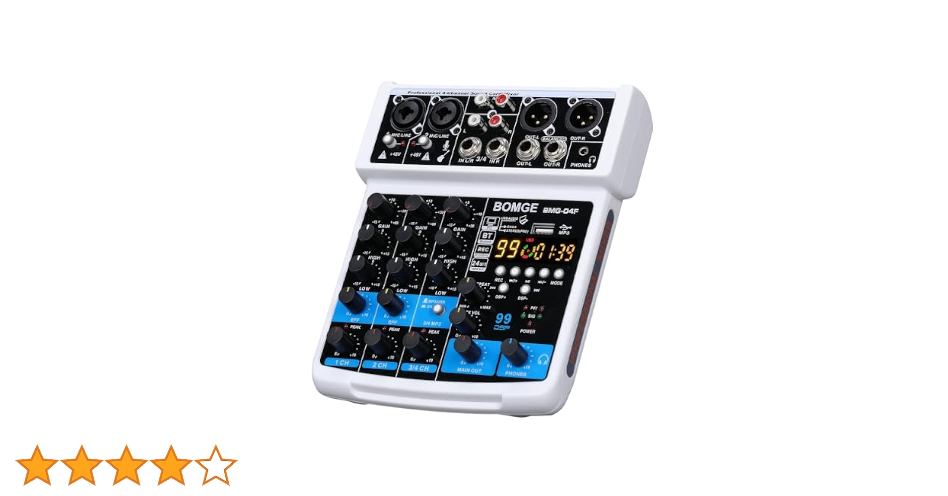 Amazon | BOMGE-04F 4チャンネルdjオーディオサウンドミキサー